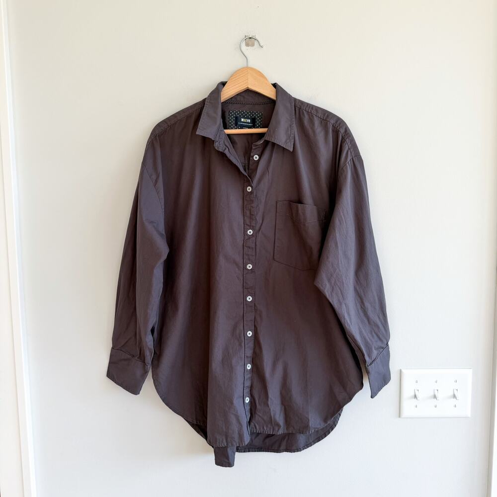Anthropologie Maeve The Bennet Cotton Button Up Shirt L